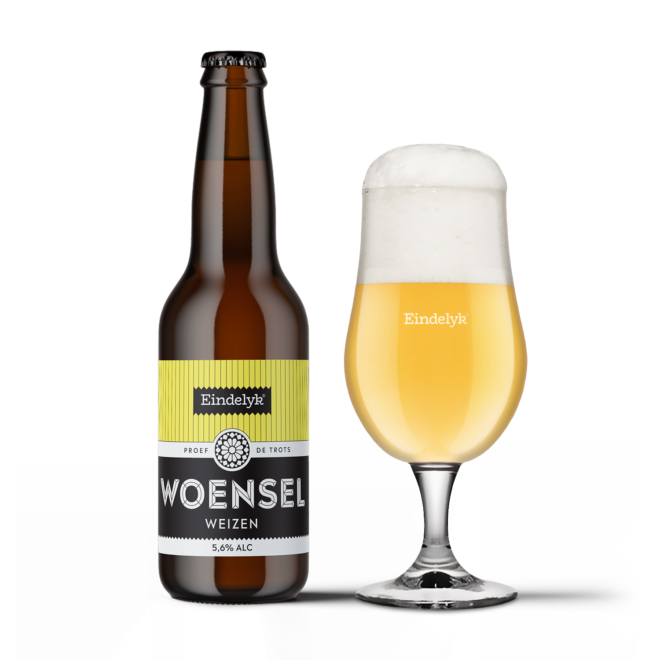 Eindhoven speciaalbier Woensel Weizen genoemd naar 1 vd 6 stadsdelen. Stadsdelen met een eigen karakter. Proef dit karakter. Proef de trots.