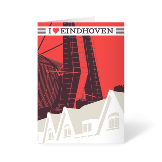Philips Stadion I love Eindhoven kaart van Eindelyk